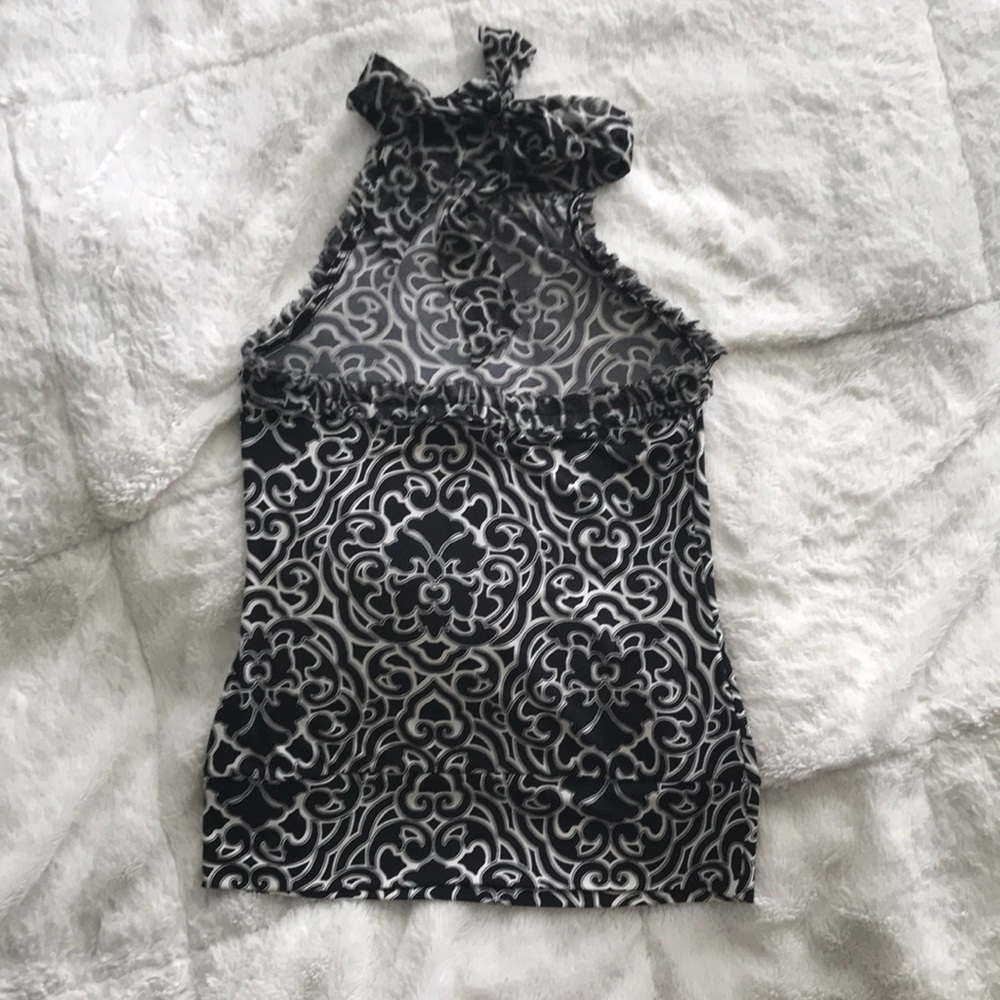 White House Black Market High Neck Dressy Top - Picture 2 of 2
